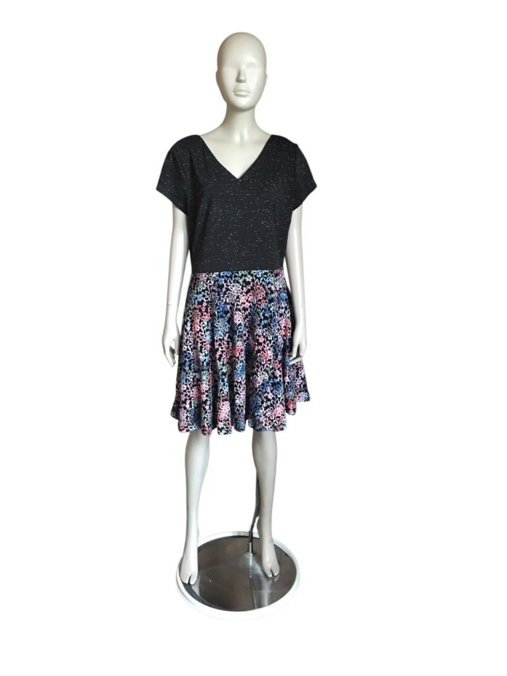 Maison Jules Black, Pink, and Purple Dress